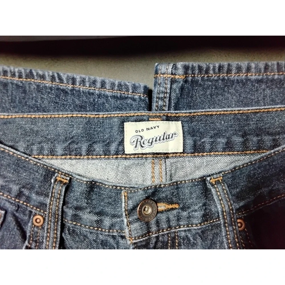Vintage Old Navy Regular Cut Medium Blue Jeans Mens Size 34X32 (31)